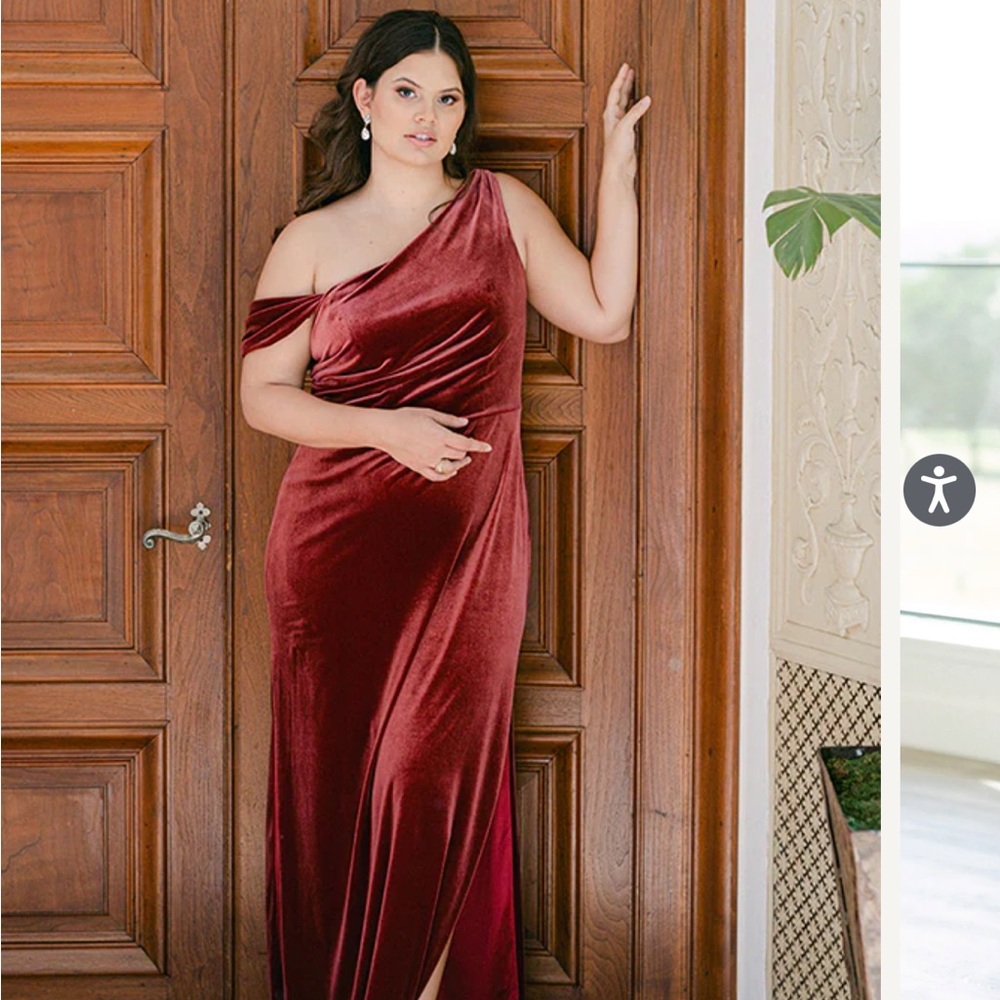 Revelry velvet terracotta dress size 2